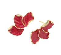 Eleganti orecchini a forma di foglia d'acero a goccia d'olio, accessorio per donne che amano i disegni vintage e cercano gioielli dichiarazione pezzi unici orecchini stili, Misura unica, come