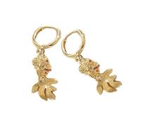Eleganti orecchini a forma di pesce in rame leggero con ciondolo creativo per feste e abiti casual che aggiungono fascino ed energia, gioielli dal design unico, Misura unica, come descritto, come