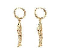 Eleganti orecchini a forma di pesce in rame leggero con ciondolo creativo per feste e abiti casual che aggiungono fascino ed energia per feste, Misura unica, come descritto, come descritto