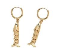 Eleganti orecchini a forma di pesce in rame leggero con ciondolo creativo per feste e abiti casual che aggiungono fascino ed energia per feste, Misura unica, come descritto, come descritto