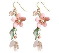 Eleganti orecchini a forma di petali e foglie in resina, leggeri gioielli con ciondolo a goccia per tutti i giorni e occasioni speciali, orecchini unici con ciondoli