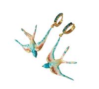 Eleganti orecchini a forma di rondine in colori vivaci, eleganti orecchini a forma di rondine che si adattano a qualsiasi outfit