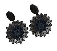 Eleganti orecchini a goccia con fiori neri per le donne Orecchini etnici coreani di lusso con temperamento esagerato Accessori gotici GioielliDisponibili e professionali.