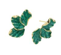 Eleganti orecchini a goccia di olio a forma di foglia d'acero, accessorio per le donne che amano i disegni vintage e cercano gioielli alla moda accessori per esterni, Misura unica, come descritto