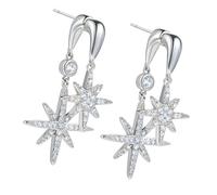 Eleganti orecchini a otto punte perfetti per feste, matrimoni e abbigliamento quotidiano Gioielli pendenti per donna Orecchini per tutti i giorni