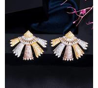 Eleganti Orecchini da festa con drop di rosa goccia per feste di lussuoso micro pavimentazione zirconia cubica