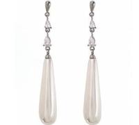 Eleganti orecchini di perle a forma di goccia, orecchini da donna con diamanti d'imitazione scintillante, adatti per vestirsi ogni giorno e accessori per temperamento da donna