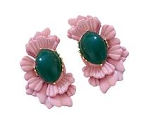 Eleganti orecchini floreali con turchese fascino fiore orecchini gioielli fatti a mano accessori per le donne usura quotidiana orecchini fiore vintage per le donne