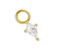 Eleganti orecchini in argento con perline di design a rombo e accenti di cristallo per un look alla moda orecchini leggeri, One Size, come descritto, come descritto