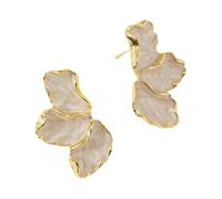 Eleganti orecchini in lega con foglia d'acero e fiori portatili per gli appassionati di stili retrò alla ricerca di accessori unici orecchini materiali in lega, Misura unica, come descritto, come