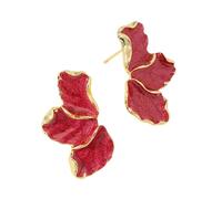 Eleganti orecchini in lega con foglie d'acero e fiori portatili per gli appassionati di stile retrò Gli accessori unici alla moda per esterni alla moda alla ricerca di accessori, Taglia unica, come