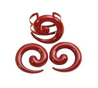 Eleganti orecchini in lega con motivo a vortici e set che offrono un colore duraturo e un design a vortici confortevoli, Misura unica, come descritto