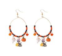 Eleganti orecchini pendenti di Halloween con pipistrello ragni fascino gotico gioielli accessori per le orecchie per le donne notte indossare accessori unici per le orecchie di Halloween, Misura unica