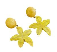 Eleganti orecchini pendenti in acrilico con foglie d'acero, comodi e leggeri, gioielli per le vacanze, per l'uso quotidiano, leggeri, One Size, come descritto, come descritto