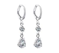 Eleganti orecchini pendenti ornamento con zirconi gocce per le donne per occasioni formali e uso quotidiano gioielli dal gusto unico, Misura unica, come descritto, come descritto