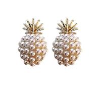 Eleganti Orecchini Perle Ananas Per Bellissime Orecchie Ananas E Le Orecchie Del Fascino Un Tocco Accessori Donne Alla