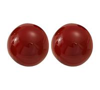 Eleganti orecchini rossi da donna, stile palla, retro piatto, placcatura in smalto lucido, leggeri, misure 2 x 2 x 1,2 cm, perfetti per eventi quotidiani e formali