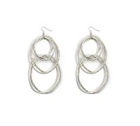 Eleganti orecchini rotondi multistrato con chiusura sicura sofisticati gioielli in rame da indossare tutti i giorni ed eventi speciali orecchini a cerchio multistrato per le donne