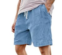 Eleganti Pantaloncini Casual da Uomo - Morbido Velluto a Coste con Elastico in Vita, Perfetti per L'Estate e la Spiaggia, con Tasche Quotidiano