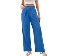 Eleganti pantaloni per il tempo libero da donna, comfort quotidiano, design versatile, perfetto compagno per ufficio, tempo libero, vacanze, Celeste., M