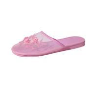 Eleganti Pantofole in Rete Ricamate con Ciabatte Basse a Forma di Sabot, perfette per Il Comfort in casa. (38)