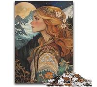 Eleganti puzzle della Dea della Montagna per adulti, 1000 pezzi, aiutano il cervello a esercitare giocattoli avvincenti per coltivare la pazienza e l'interazione genitore-figlio (38X52cm)