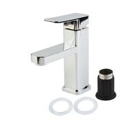 Eleganti rubinetti lavandino bagno con incantevole flusso cascata colore argento