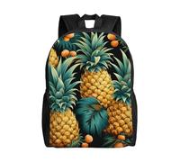Eleganti Rucksack Pineapple Pattern Zaino Università L'Uso Quotidiano Zaino Per Le Scuole Per Trekking, Escursionismo, Studenti, 42X32X14Cm