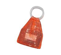 Eleganti sacchetti con strass decorati con cristalli robusti per organizzazione cosmetici e trasporto di bottiglie, borsa portaoggetti fatta a mano, B