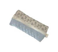 Eleganti sacchetti per penne con design floreale con ampi scomparti materiali in poliestere durevoli cerniere di facile accesso per studenti accessori professionali per ufficio durevoli, Blu