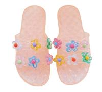 Eleganti sandali con cristalli e ciabatte da spiaggia trasparenti in gelatina per l'estate, adatte all'acqua e perfette per la spiaggia.