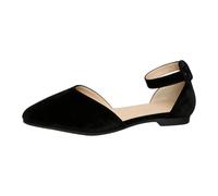Eleganti sandali con tacco medio e punta aperta, cinturino a T sottile e fibbia con intaglio centrale sulla punta. Sandali estivi alla moda. (Black, 42)