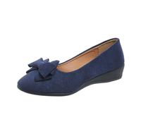 Eleganti scarpe basse da donna, colore nero, scarpe estive da donna, comode con zeppa, suola spessa, scarpe da lavoro, leggere scarpe da sera alla moda, scarpe formali slip-on per il tempo libero, Blu