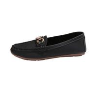 Eleganti Scarpe Casual da Donna per Il Comfort Quotidiano. Design Classico con Punta Chiusa e Tacco per Tutte Le Stagioni. Perfettamente abbinabili a Pantaloni Casual per Uno Stile Senza (Black, 37)