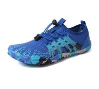 Eleganti Scarpe da Acqua per Donna e Uomo, ad Asciugatura Rapida, Traspiranti, in Mesh, per Trekking, a Piedi Nudi, con drenaggio, per Sport all'Aria Aperta, Surf, Yoga, Spiaggia, Passeggiate(Blue,39