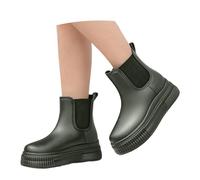 Eleganti scarpe da pioggia da donna per il tempo libero, comodi sandali slip-on con tacco medio, design versatile, perfette per jeans, ogni stagione, compagno ideale nella vita di tutti i giorni