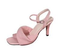 Eleganti scarpine da donna con tacco a spillo sottile con un dettaglio fiocco a farfalla raffinato scarpe da sera per un matrimonio una cerimonia o un gala, Rosa278, 39 EU