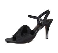 Eleganti scarpine da donna con tacco a spillo sottile con un dettaglio fiocco a farfalla raffinato scarpe da sera per un matrimonio una cerimonia o un gala, Nero278, 36 EU