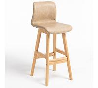 Eleganti sgabelli da bar in finta pelle con schienale61/71 cm di altezzaGambe e poggiapiedi ConfortevoleSedie da cucina e colazione.