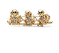 Eleganti spille a forma di scimmie, per donne e uomini, 3,3 x 9 cm, in metallo, per abbigliamento casual e da festa