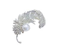 Eleganti spille piumaggio con strass Unico Plumage Pin Unisex Pin Struttura in Lega Adatto per Abiti Alla Moda Spilla Pin