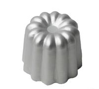 Eleganti stampi in alluminio scanalato per canele antiaderenti per dessert perfettamente sagomati (bordo ondulato)