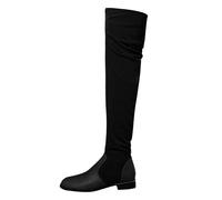 Eleganti stivali da donna al ginocchio per donne alla moda, ideali per l'inverno alla moda, ambasciatore, materiali robusti, lavorazione eccellente, Nero , 40 EU