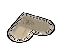 Eleganti tappetini da cucina a forma di cuore con impugnatura antiscivolo tappetini da cucina impermeabili e resistenti all'olio per la casa decorazioni da pranzo a forma di cuore tappetini da cucina