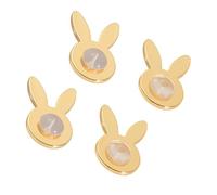 Eleganti tappi per orecchie a forma di cuore con base in ottone antiruggine a tenuta sicura, accessori per orecchini da indossare tutti i giorni, graziosi conigli, orecchini a forma di cuore