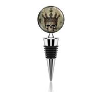 Eleganti tappi per vino a forma di teschio a forma di corona, decorativi, a prova di perdite, riutilizzabili, eleganti tappi per vino, per regali, bar, feste, matrimoni