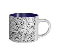 Eleganti tazze in ceramica con stampa di una folla di pinguini, tazze versatili per caffè, tè, facili da tenere, perfette per spazi di lavoro