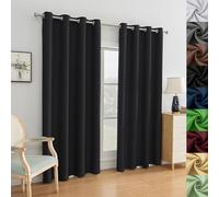 Eleganti tende oscuranti 190 x 205 cm, in morbido poliestere, con occhielli, opache ed eleganti, perfette per la decorazione della casa del soggiorno, design a righe nere