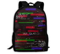 Eleganti Zaino Per La Scuola Colorful Glitch Distortion Zaino Per Le Scuole Impermeabile Rucksack Per Trekking, Idea Regalo, Studenti, 42X32X14Cm