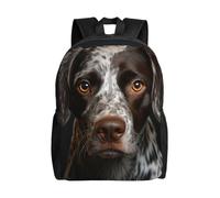 Eleganti Zaino Università Brown And Gray Dog Borsa Da Viaggio Multicolor Backpack Per Escursionismo, Scuola, Studenti, 42X32X14Cm